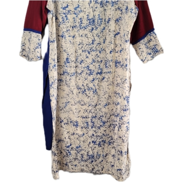 Embroidered Beautiful Kurti 100% Cotton Made in India Tunic Top Women's Size 48 - Picture 3 of 16